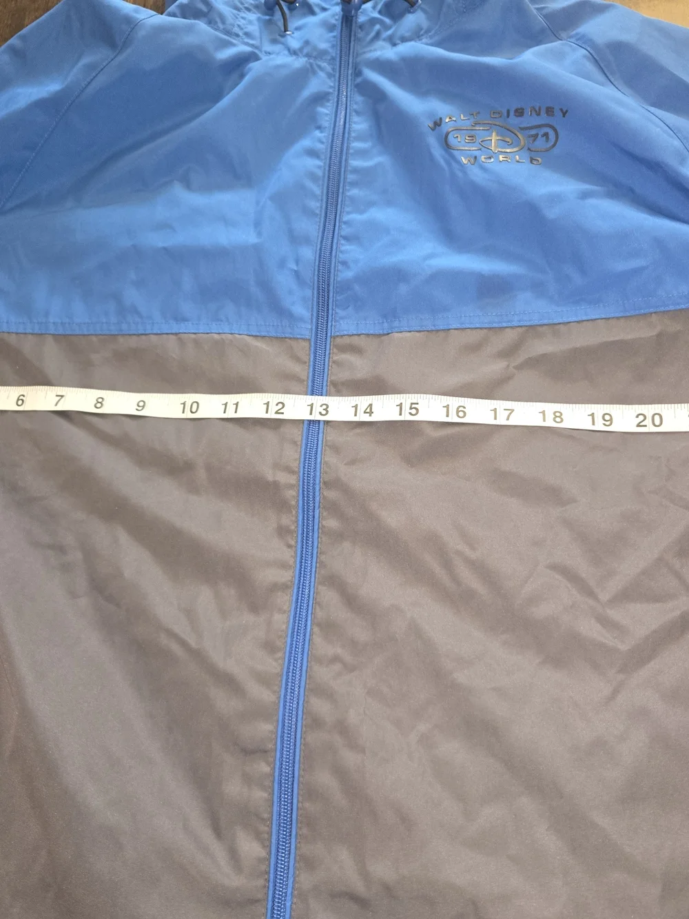 Disney Parks Authentic L  Blue/gray Jacket with Gold Walt Disney World Emblem
